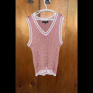 Pink sweater vest
